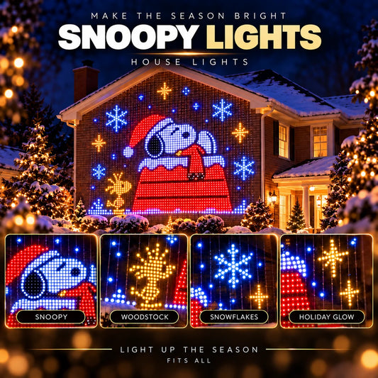 Snoopy House Lights holiday display