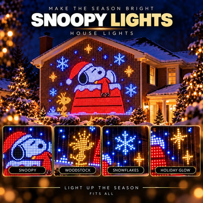 Snoopy House Lights holiday display